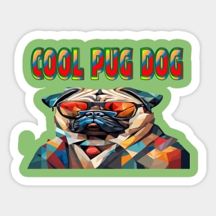 Cool Pug Dog Sticker